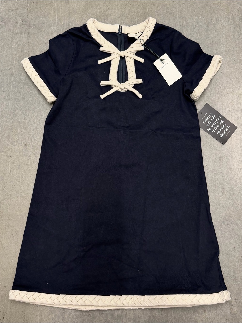 NWT Tuckernuck Navy Bow Olivia Dress